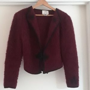 Wine Susan Bristol Mohair Wool Sweater